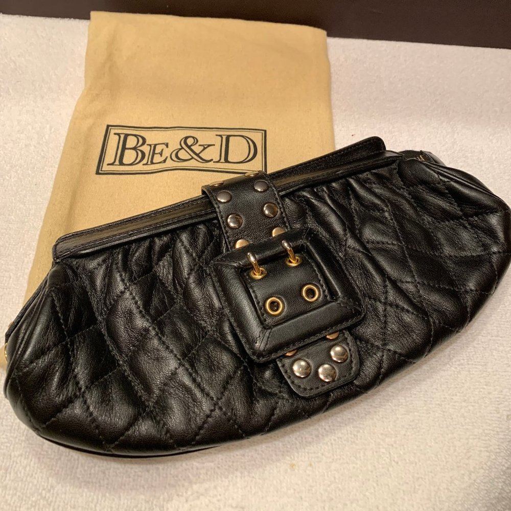 Be&D Quilted Leather Clutch Purse